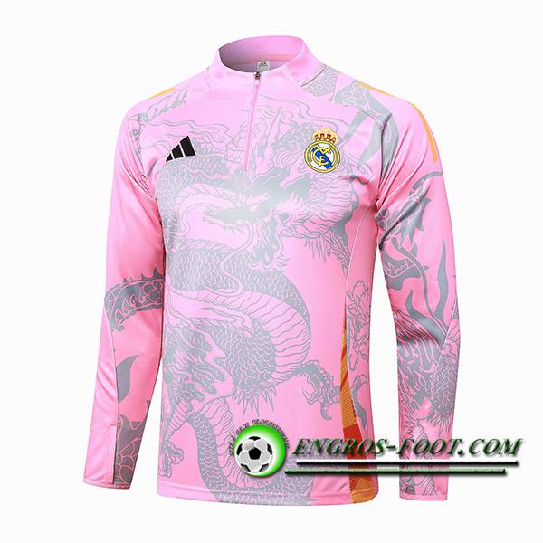 Sweatshirt Training Real Madrid Rose/Gris 2024/2025 -02