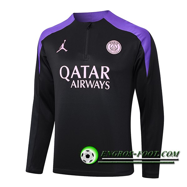 Sweatshirt Training PSG Noir/Pourpre 2024/2025