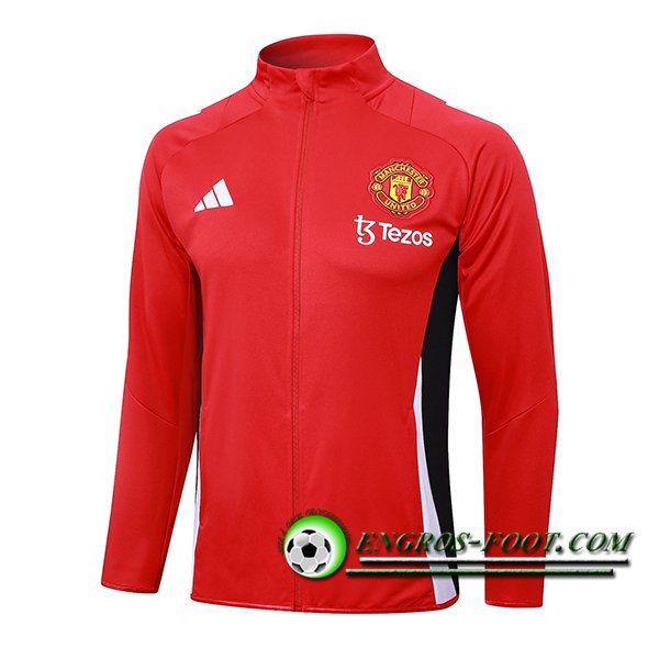 Veste Foot Manchester United Rouge/Noir/Blanc 2024/2025