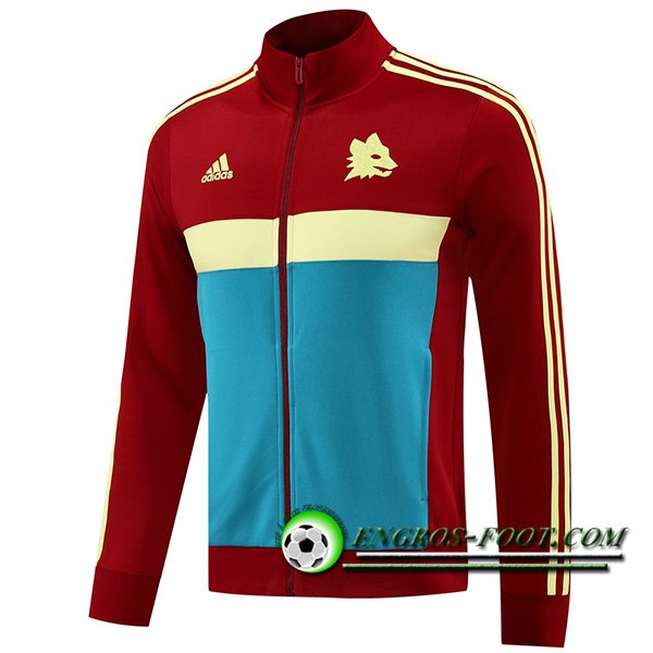 Veste Foot AS Roma Rouge/Bleu/Jaune 2024/2025