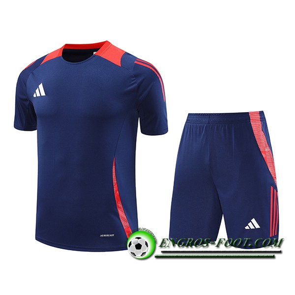 Ensemble Training T-Shirts Adidas Bleu/Rouge 2024/2025