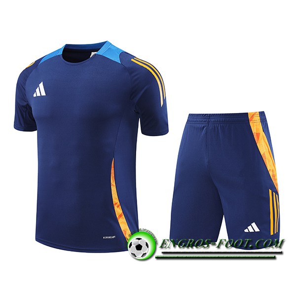 Ensemble Training T-Shirts Adidas Bleu/Orange 2024/2025