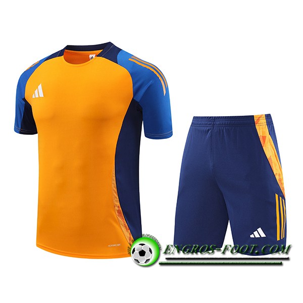 Ensemble Training T-Shirts Adidas Orange/Bleu 2024/2025