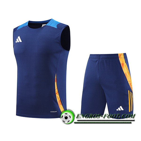 Ensemble Training Debardeur Adidas Bleu/Orange 2024/2025