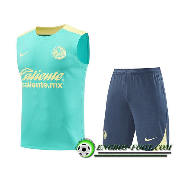 Ensemble Training Debardeur Club America Vert/Jaune 2024/2025