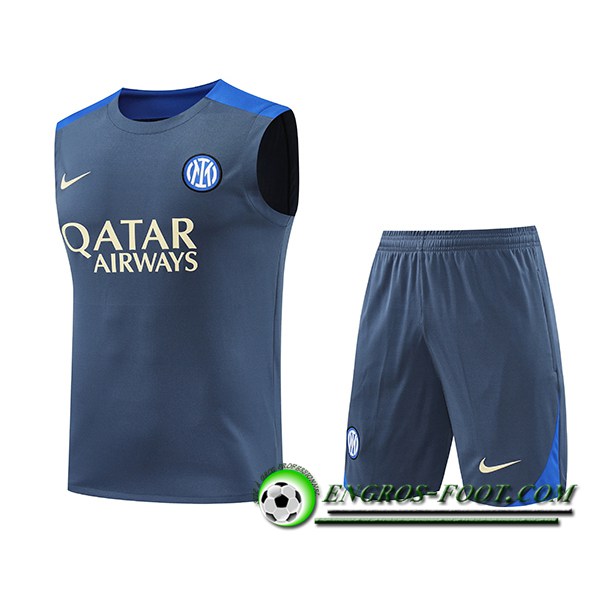 Ensemble Training Debardeur Inter Milan Gris/Bleu 2024/2025