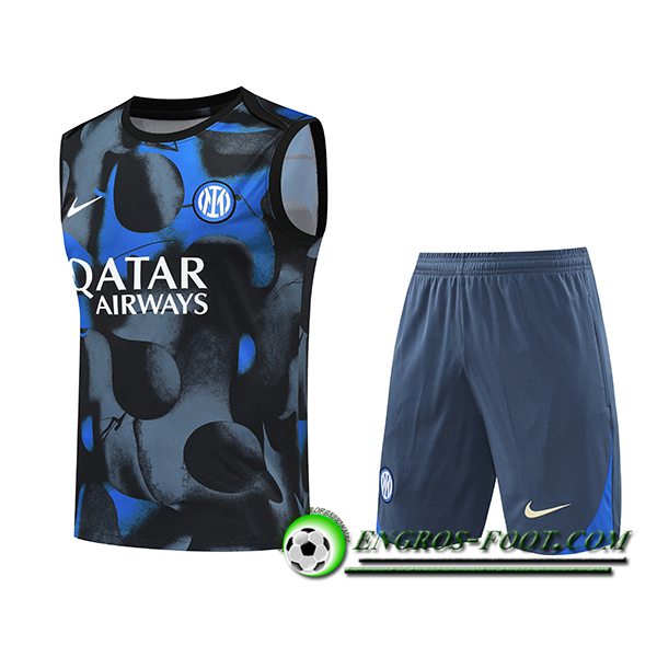 Ensemble Training Debardeur Inter Milan Noir/Gris/Bleu 2024/2025