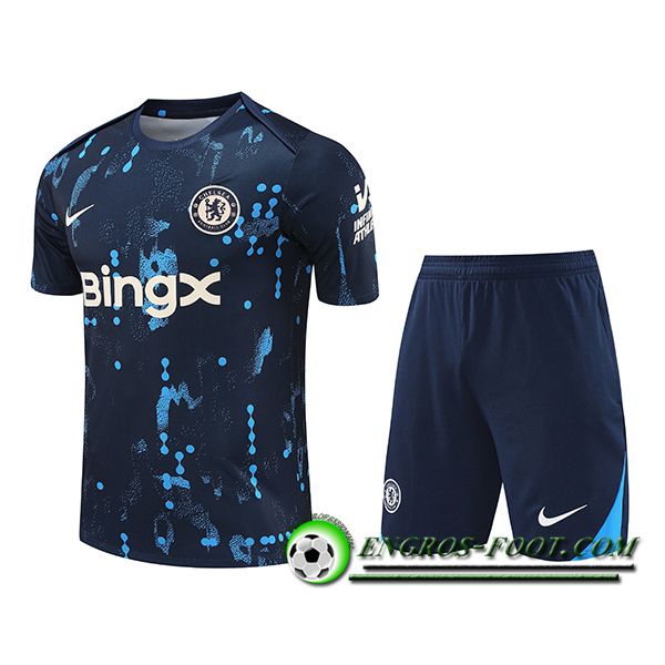 Ensemble Training T-Shirts FC Chelsea Bleu Foncé 2024/2025