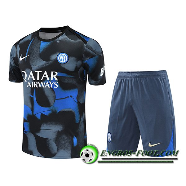 Ensemble Training T-Shirts Inter Milan Noir/Gris/Bleu 2024/2025