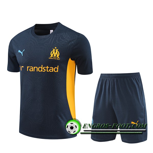 Ensemble Training T-Shirts Marseille Bleu Royal 2024/2025