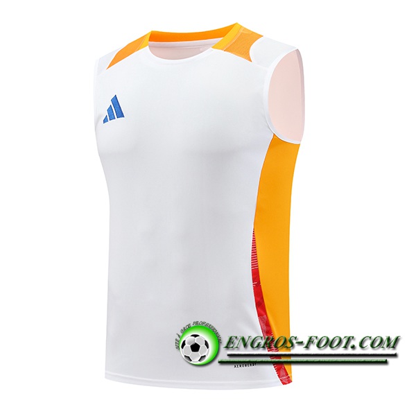 Training Debardeur Adidas Blanc/Orange 2024/2025