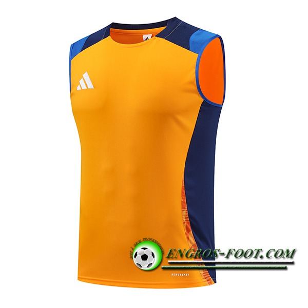 Training Debardeur Adidas Orange/Bleu 2024/2025