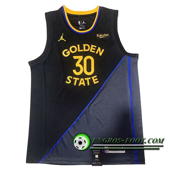 Maillot Golden State Warriors (CURRY #30) 2024/25 Noir/Gris/Jaune