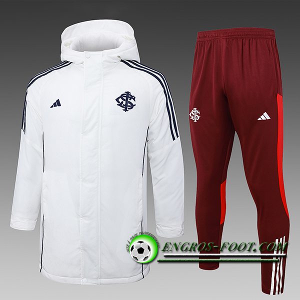 Ensemble Doudoune A Capuche Internacional Blanc/Noir/Rouge 2024/2025