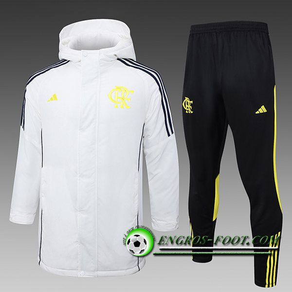 Ensemble Doudoune A Capuche Flamengo Blanc/Noir/Jaune 2024/2025