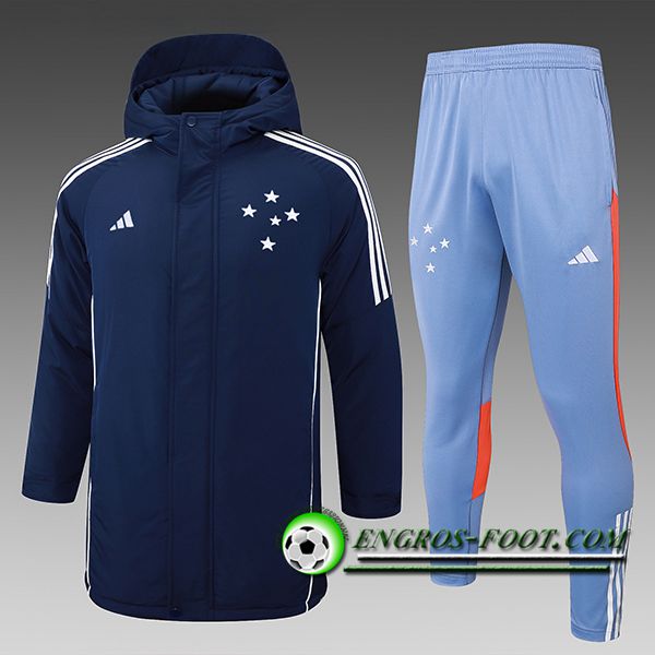 Ensemble Doudoune A Capuche Cruzeiro Bleu/Blanc/Orange 2024/2025