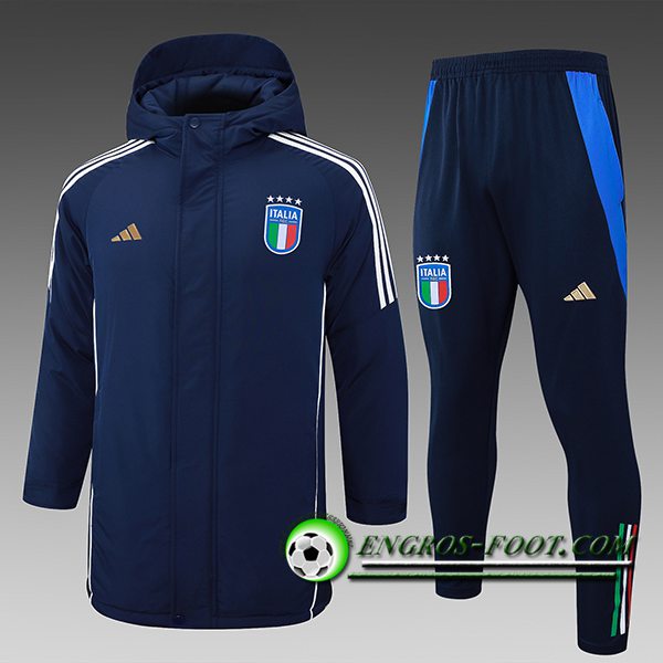 Ensemble Doudoune A Capuche Italie Bleu Royal 2024/2025