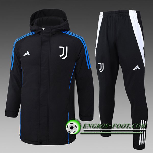 Ensemble Doudoune A Capuche Juventus Noir/Bleu/Blanc 2024/2025