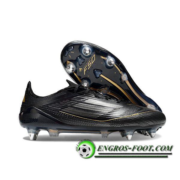 Adidas Chaussures de Foot F50 ELITE SG Noir/Jaune