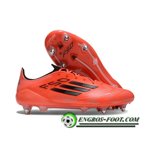 Adidas Chaussures de Foot F50 ELITE SG Orange/Noir