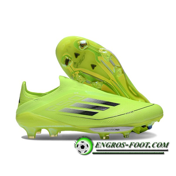 Adidas Chaussures de Foot F50 Elite Laceless SG Vert/Noir