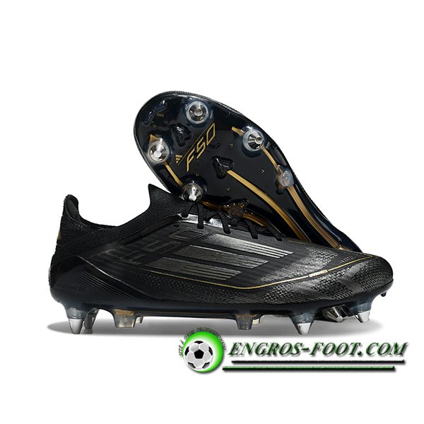 Adidas Chaussures de Foot F50 Elite SG Noir/Jaune