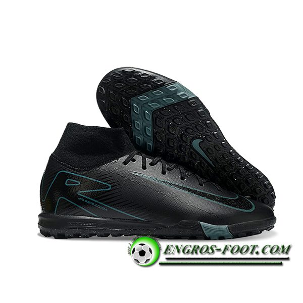 Nike Chaussures de Foot Air Zoom Mercurial Superfly X Elite TF Noir/Bleu