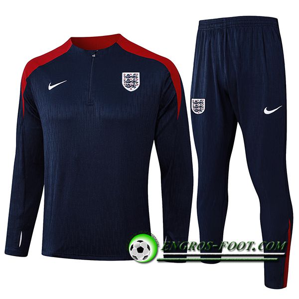 Ensemble Survetement de Foot Angleterre Bleu/Rouge 2024/2025 -02