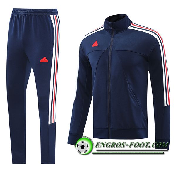 Ensemble Survetement de Foot Veste Foot Adidas Bleu Royal 2024/2025 -02