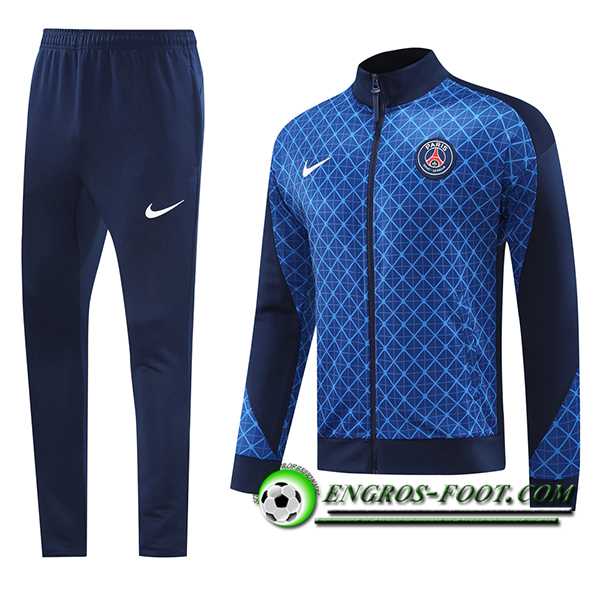 Ensemble Survetement de Foot Veste Foot PSG Bleu 2024/2025