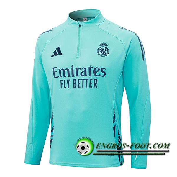 Sweatshirt Training Real Madrid Vert/Bleu 2024/2025