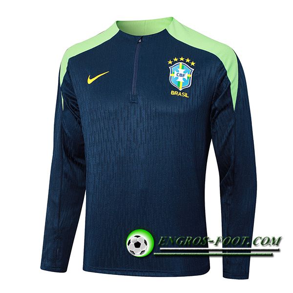 Sweatshirt Training Brésil Bleu/Vert 2024/2025