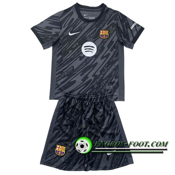 Maillot de Foot Barcelone Enfant Gardien De But Noir 2024/2025