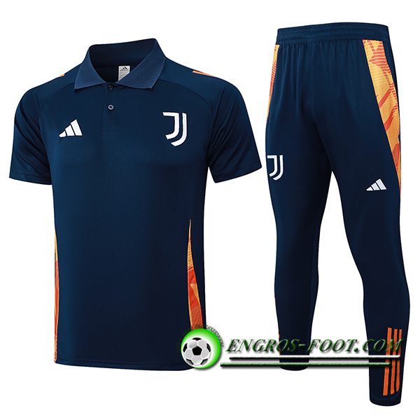 Ensemble Polo Foot Juventus Bleu Royal 2024/2025