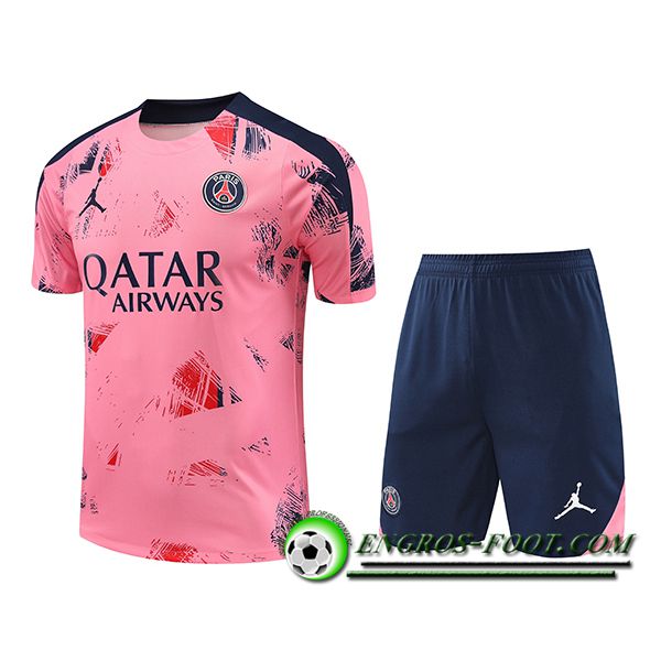 Ensemble Training T-Shirts PSG Rose/Bleu 2024/2025