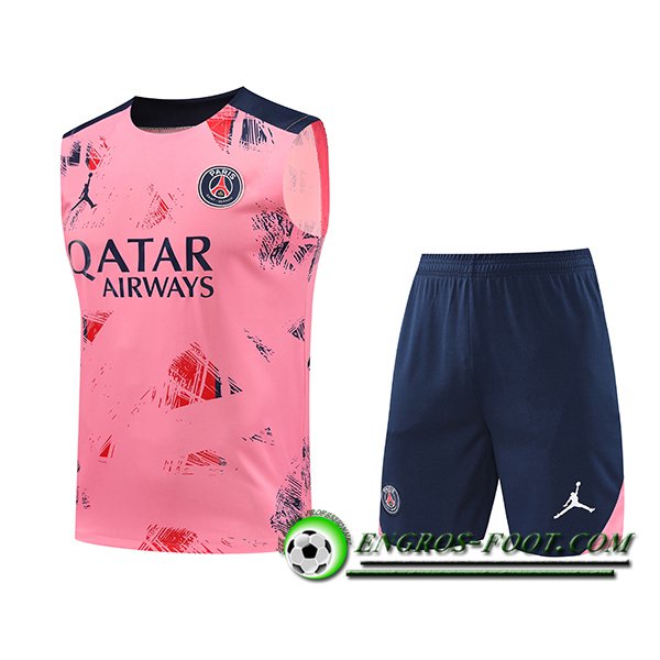 Ensemble Training Debardeur PSG Rose/Bleu 2024/2025