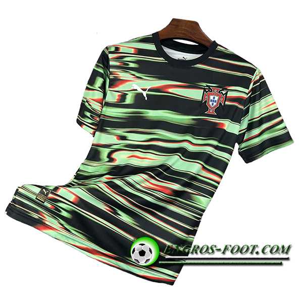 Training T-Shirts Portugal Noir/Vert 2024/2025