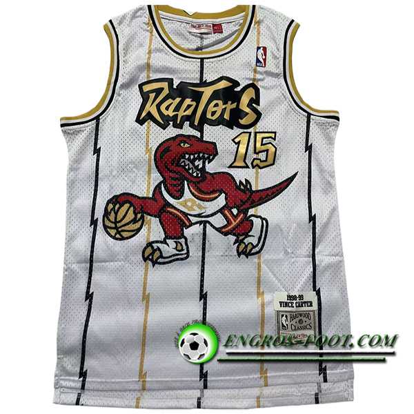 Maillot Toronto Raptors (CARTER #15) 2024/25 Blanc/Jaune