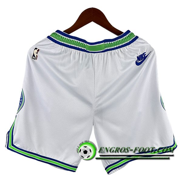 Shorts NBA Minnesota Timberwolves 2024/25 Blanc/Vert -02