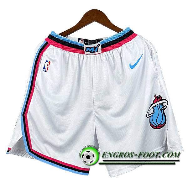 Shorts NBA Miami Heat 2024/25 Blanc