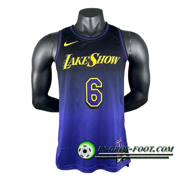 Maillot Los Angeles Lakers (JAMES #6) 2024/25 Pourpre/Noir