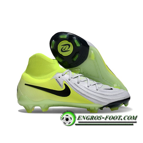 Nike Chaussures de Foot Phantom Luna Elite NU FG Jaune/Blanc/Noir