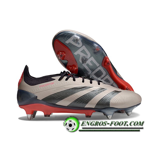 Adidas Chaussures de Foot Predator Elite FG Gris/Orange -02