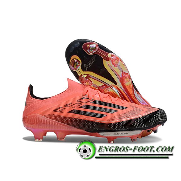 Adidas Chaussures de Foot F50+.1 FG Orange/Noir -02