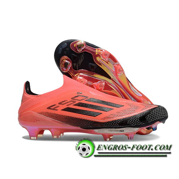 Adidas Chaussures de Foot F50+ FG Orange/Noir -02