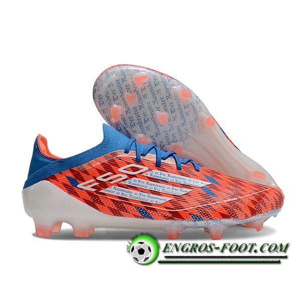 Adidas Chaussures de Foot F50 Elite FG Orange/Bleu