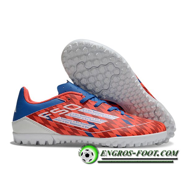 Adidas Chaussures de Foot F50 CLUB TF Orange/Bleu