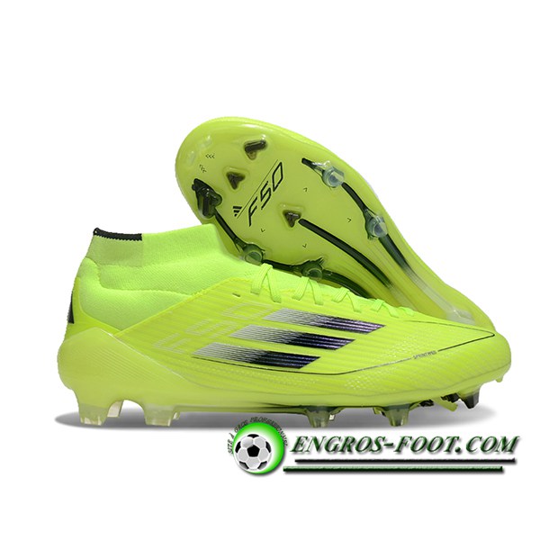 Adidas Chaussures de Foot F50 ELITE MID FG W Vert/Noir