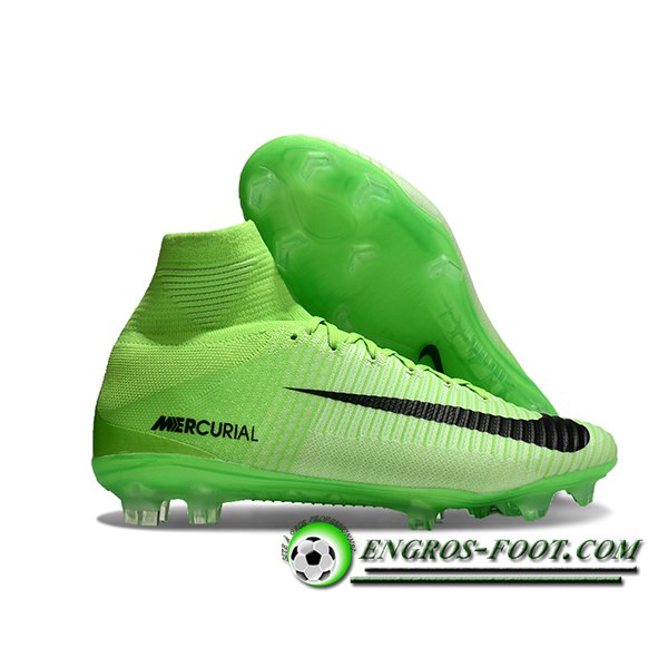 Nike Chaussures de Foot Zoom Superfly 5 Elite FG Vert/Noir