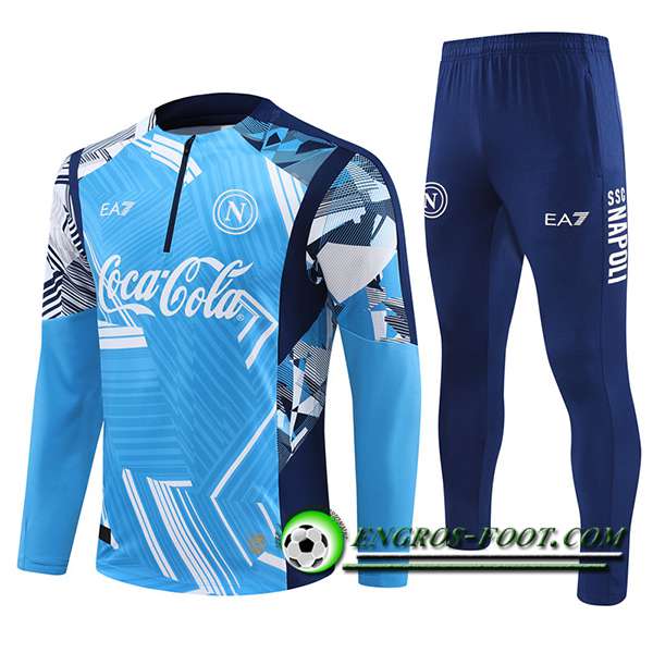 Ensemble Survetement de Foot SSC Naples Bleu 2024/2025